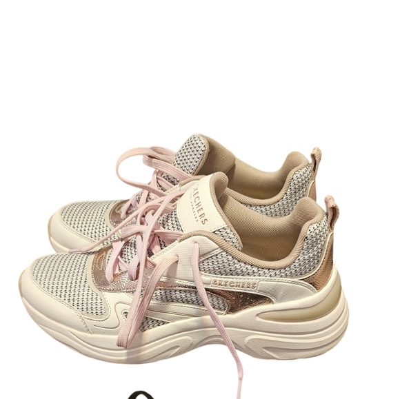 Skechers Pink and Cream Sneakers